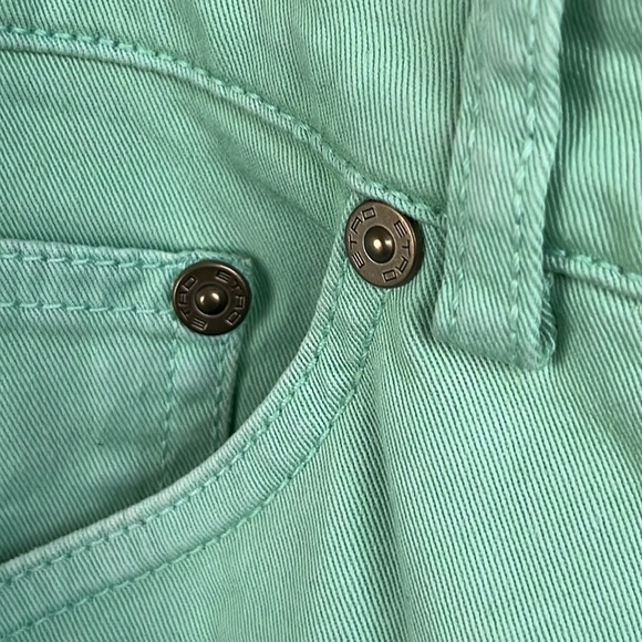 Etro Ponyhair Tag Cotton Mint Branded Leather Straight Leg Denim Jeans - Picture 7 of 15